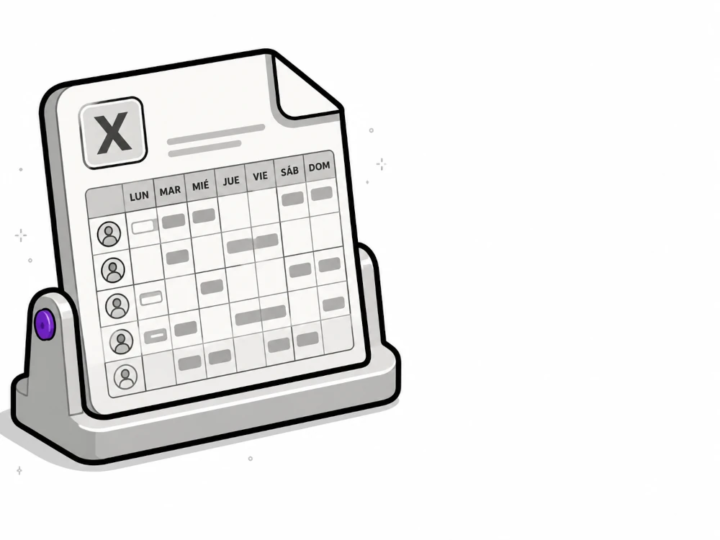 Plantilla de horario semanal en Exce